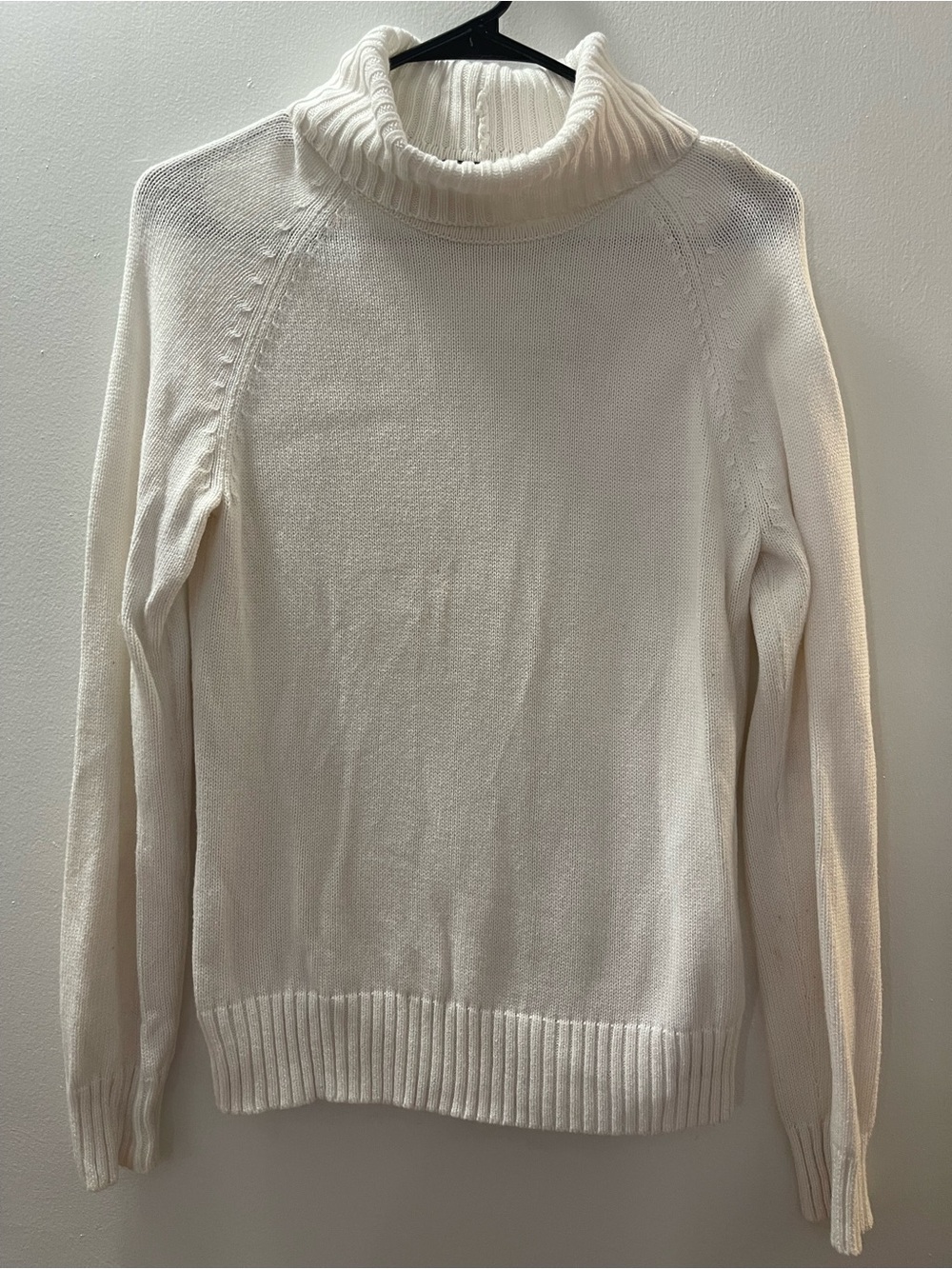 JEANNE PIERRE Cream Ribbed Turtleneck Sweater (w/ free black knitted top)